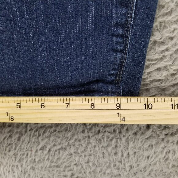 Levis Shorts Womens 16 Stretch Dark Wash Mid Rise Perfectly Shaping Denim Jean - Picture 9 of 13